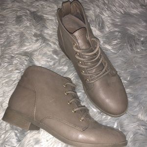 Tan ankle booties